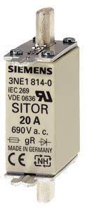 Siemens  3NE18170  Wkładka bezpiecznika      Rozmiar bezpiecznika = 0    50 A    690 V  1 szt.