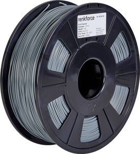 Filament do drukarek 3D PLA Renkforce RF-4511192, Średnica filamentu: 1.75 mm, 1000 g, szary