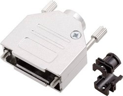 Obudowa złącza D-SUB encitech DTZK15-K 6560-0105-02, metal, 180 °, 1 szt.
