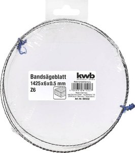 Brzeszczot do piły taśmowej, 1425 x 6x 0,65, Z6, drewno  kwb 081502     1 szt.