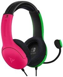 Stereofoniczny zestaw słuchawkowy PDP LVL40 różowy/zielony do przełącznika Nintendo Słuchawki wokółuszne PDP 500-162-PKGR-EU 500-162-PKGR-EU  różowy, zielony