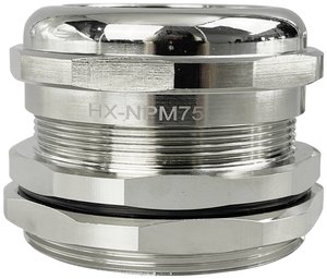 TRU COMPONENTS  Dławnica kablowa  M75  mosiądz (niklowany) Dławnica kablowa TRU COMPONENTS TC-10302864, 1 szt.