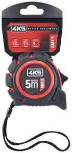Solidna taśma miernicza, zadrukowana po obu stronach, z magnetycznym haczykiem końcowym Taśma miernicza 4K5 Tools RMX 5 RollMeter 5m 606.100-5