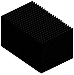 Radiator żeberkowy Fischer Elektronik SK 628/75 SA 4.5 K/W