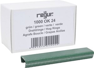 Klipsy oczkowe Regur OK 24 zielone  1000 szt.  Regur  60719  Wymiary (D x S x W) 10 x 100 x 20 mm