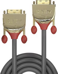 Kabel DVI LINDY LINDY 10m DVI-D Dual Link Kabel Gold 36206, 10.00 m