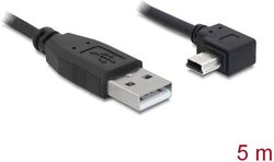 Kabel USB Delock DELOCK Kabel USB 2.0-A > USBmini 5pin 5m, USB 2.0, Złącze męskie USB-A, Złącze męskie USB Mini-B, 5.00 m