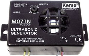 Odstraszacz kun i gryzoni do samochodu Kemo M071N, 100 dB, zasięg 40 m