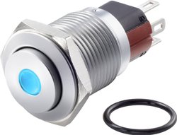 Przełącznik wciskany, wandaloodporny TRU COMPONENTS TC-GQ16-KH-11D/J/B/12V/C TC-7494936, 16 mm, 48 V/DC, 2 A, 1 szt.