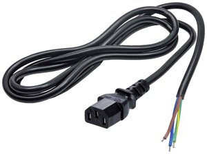 Kabel Akyga AK-OT-02A [1x z wolnym końcem - 1x złącze żeńskie IEC C13] 1.50 m