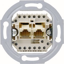 Gniazdo UAE/IAE/ISDN Płytka przycisku Kopp 33369402, aluminiowy