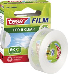 tesafilm® Eco & Clear przezroczysta taśma samoprzylepna — do klejenia przyjaznego dla środowiska Taśma samoprzylepna tesa Eco & Clear 57035-00000-01 (D x S) 10 m x 15 mm 10 m 1 szt.