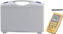 Przemysłowy miernik temperatury Gresinger GMH 3710 zestaw zawiera Certyfikat kalibracji ISO i walizkę Czujnik zanurzeniowy typu Pt100, Czujnik zanurzeniowy Greisinger GMH3710-SET1 604195, -50 - +400 °C