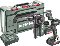 Młotowiertarka akumulatorowa, Wiertarko-wkrętarka akumulatorowa Metabo BS 18 LT BL + BH 18 LTX BL 16 685182000 18 V 2.0 Ah, 4.0 Ah zaw. 2 akumulatory, zaw. walizkę, zaw. ładowarkę