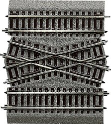 42598 H0 RocoLine (z podłożem) Połączenie toru podwójne 115 mm