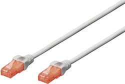 DIGITUS Professional CAT 6, kabel połączeniowy U-UTP, AWG 26/7, skrętka, 0,5 m długości, szary Kabel LAN Digitus DK-1612-005, 1 szt., RJ45, CAT 6, U/UTP, 0.50 m, szary