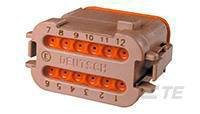 Obudowa złącza pin żeńskiego na kabel TE Connectivity DT06-12SD-CE05, wire-to-wire, piny: 12, 1 szt.