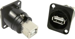 Adapter XLR gniazdo USB a na USB B. Cliff CP30114, 1 szt.