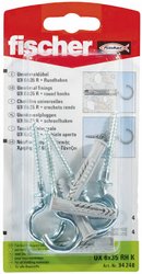 Kołki rozporowe z hakiem sufitowymi Fischer 94248 UX, 6 x 35 mm, 4 szt.