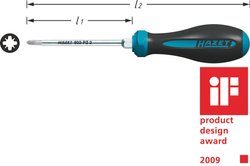 Wkrętak krzyżowy PZ 2 Hazet  802-PZ2 DIN ISO 8764-1, DIN ISO 8764-2