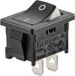 Przełącznik TRU COMPONENTS 1587504, 250 V/AC, 6 A, 1 x wył/wł, zatrzask, 1 szt.