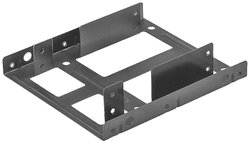 Lindy 40554 Rama montażowa 2 x 6,35 cm (2,5'') na 8,89 cm (3,5'') Obudowa na dysk twardy 3,5'' na 2,5'' LINDY 40554 1 szt.