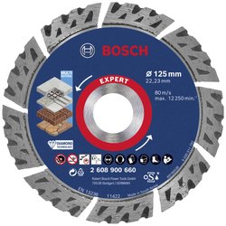 Bosch Accessories 2608900660 EXPERT MultiMaterial Tarcza tnąca diamentowa Średnica 125 mm Średnica otworu 22.23 mm kamień, beton, cegła 1 szt.