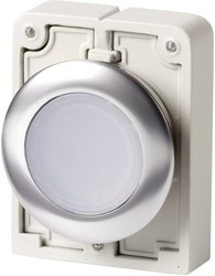 Przycisk Eaton M30C-FDL-W płaski, okrągły, chromowany biały   1 szt.