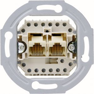 Gniazdo UAE/IAE/ISDN Płytka przycisku Kopp 33369402, aluminiowy
