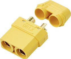 Złącze żeńskie akumulatora XT90 Reely RE-7471836 pozłacane 1 szt.