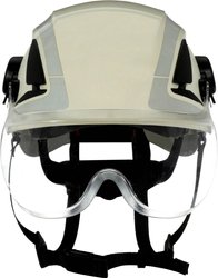 3M krótvisier X5-SV01-CE dla kasków ochronnych X5000 i X5500 z przezroczystej powłoki antyparowej i antyodblaskowej z poliwęglanu Maska ochronna 3M  X5-SV01-CE z zabezpieczeniem przeciw zaparowaniu przeźroczysty