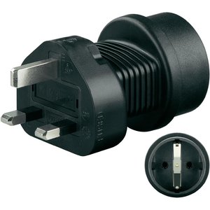 Przejściówka, adapter podróżny Goobay 95307, wtyczka UK.