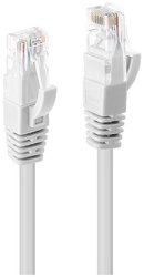 Kabel LAN LINDY 48091, 1 szt., RJ45, CAT 6, U/UTP, 0.50 m, biały