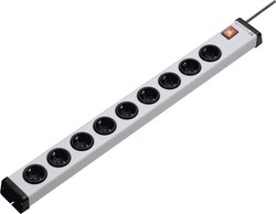 Listwa zasilająca z wyłącznikiem Ehmann Vario Linea 0201x00092301, Złącze bezpieczne, Ilość gniazdek: 9
