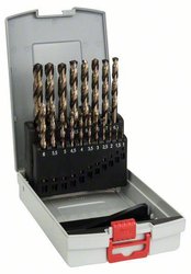 Zestaw wierteł do metalu HSS-Co (stop kobaltu), ProBox, 19-częściowy, DIN 338, 1-10 mm Zestaw wierteł krętych do metalu Bosch Accessories 2608587014 1 zest.