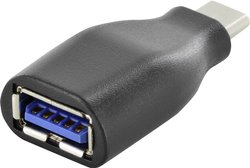 Przejściówka, adapter USB Ansmann AK-300506-000-S AK-300506-000-S, [1x złącze męskie USB-C - 1x złącze żeńskie USB-A 3.2 Gen 1 (USB 3.0)]