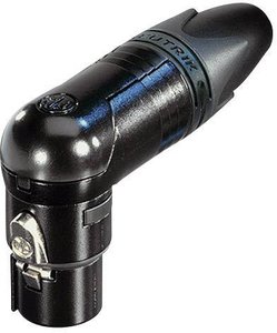 Złącze męskie XLR NC3FRX-B Neutrik NC3FRX-B złącze żeńskie kątowe Ilość styków: 3  czarny 1 szt.