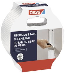 tesa fiberglass tape - taśma naprawcza z włókna szklanego do napraw, uszczelniania i pokrywania - do szorstkich i gładkich powierzchni - odporna na rozerwanie - 20 mx 50 mm Taśma dylatacji tesa  52512-00000-00 Fugenband (D x S) 20 m x 50 mm 20 m 1 szt.