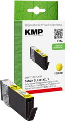 KMP Tusz Zamiennik Canon CLI-581Y XXL Żółty  atrament KMP C114 1578,0209, 1 szt.