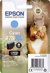 Tusz do drukarek atramentowych Epson T3792, 378XL  Cyjan
