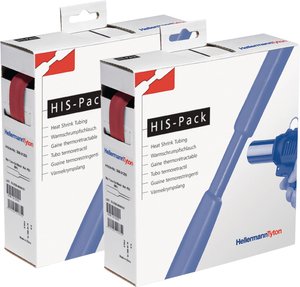 Rurka termokurczliwa bez kleju HellermannTyton HIS-PACK-12.7/6.4-PO-X-RD 300-31272, 2:1, od 12.70 mm do 6.40 mm, 5 m