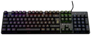 SureFire KingPin M2 mechaniczna klawiatura multimedialna RGB do gier w wersji francuskiej Klawiatura gamingowa Surefire Gaming KingPin M2 AZERTY