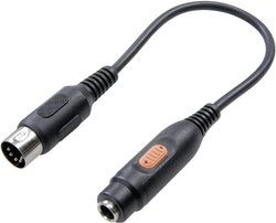 SpeaKa Professional SP-7870312  Złącze DIN / Jack Audio Przejściówka, adapter [1x złącze męskie DIN 5-pin - 1x złącze żeńskie jack 6,3 mm] czarny