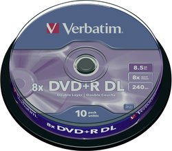 Verbatim DVD+R DL 8,5 GB 8x 10 szt. na szpuli DVD+R DL Verbatim 43666 10 szt.