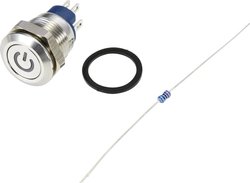 Przycisk TRU COMPONENTS TC-9219008 TC-9219008, 12 mm, 48 V/AC, 2 A, 1 szt.