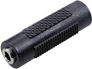 SpeaKa Professional SP-7870648  Jack Audio Przejściówka, adapter [1x złącze żeńskie jack 3,5 mm - 1x złącze żeńskie jack 3,5 mm] czarny