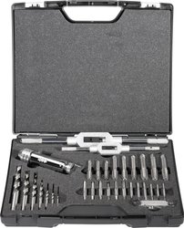 Gwintowniki, narzynki i wiertła Exact GS32, M3 - M12, 32 szt.