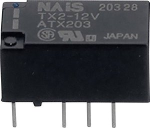 Przekaźnik sygnałowy SMD/PCB Panasonic TX212 Print monostabilny 12 V 2 x zestyk przełącz