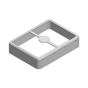 54,8 x 40,8 x 11 mm Dwuczęściowa, ciągniona bezszwowo osłona RF/osłona EMI FRAME (CRS) Ekranowa rama osłonowa Masach TECH EMI/RFI-Abschirmung MS548-10F, 1 szt.