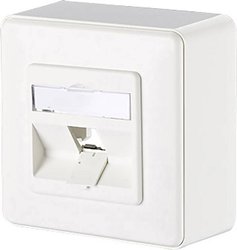 Gniazdo sieciowe Metz Connect Modul Anschlussdose AP1 Port unbest ws 1309140002-E, 1 Port, bez wyposażenia, nadtynkowy